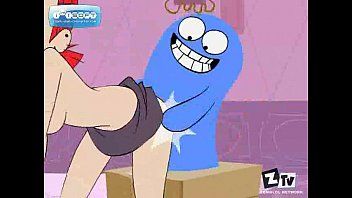 تشغيل Bloo يطلق النار على frankie في بوسها Cartoon xxx porn