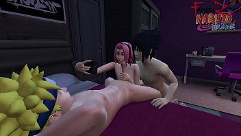 Abspielen Sakura macht einen Dreier mit Sasuke und Naruto